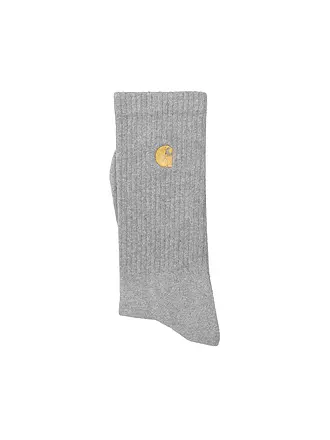 CARHARTT WIP | Socken CHASE white / gold | grau